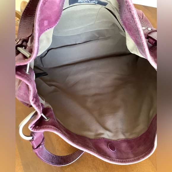 KENNETH COLE DUSKY PURPLE GLAZED LEATHER TOTE BAG - Picture 6 of 7